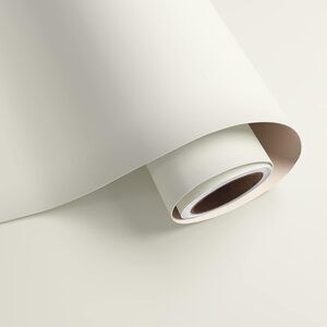 Matte Off White Peel & Stick Vinyl for Cabinets Walls Self Adhesive Removable